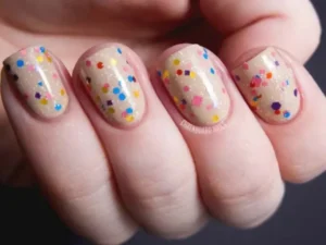 9. Confetti Celebration mother day nail ideas