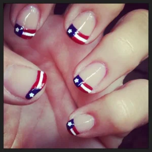 3 Alternating Colour Nails: American Flag Theme 