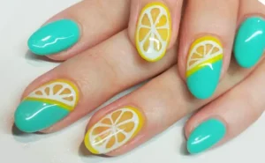 Lemon Slice Nail Art