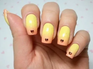 Yellow Gradient with Glitter Fade