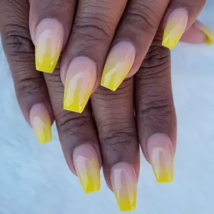 Yellow Ombre Nails